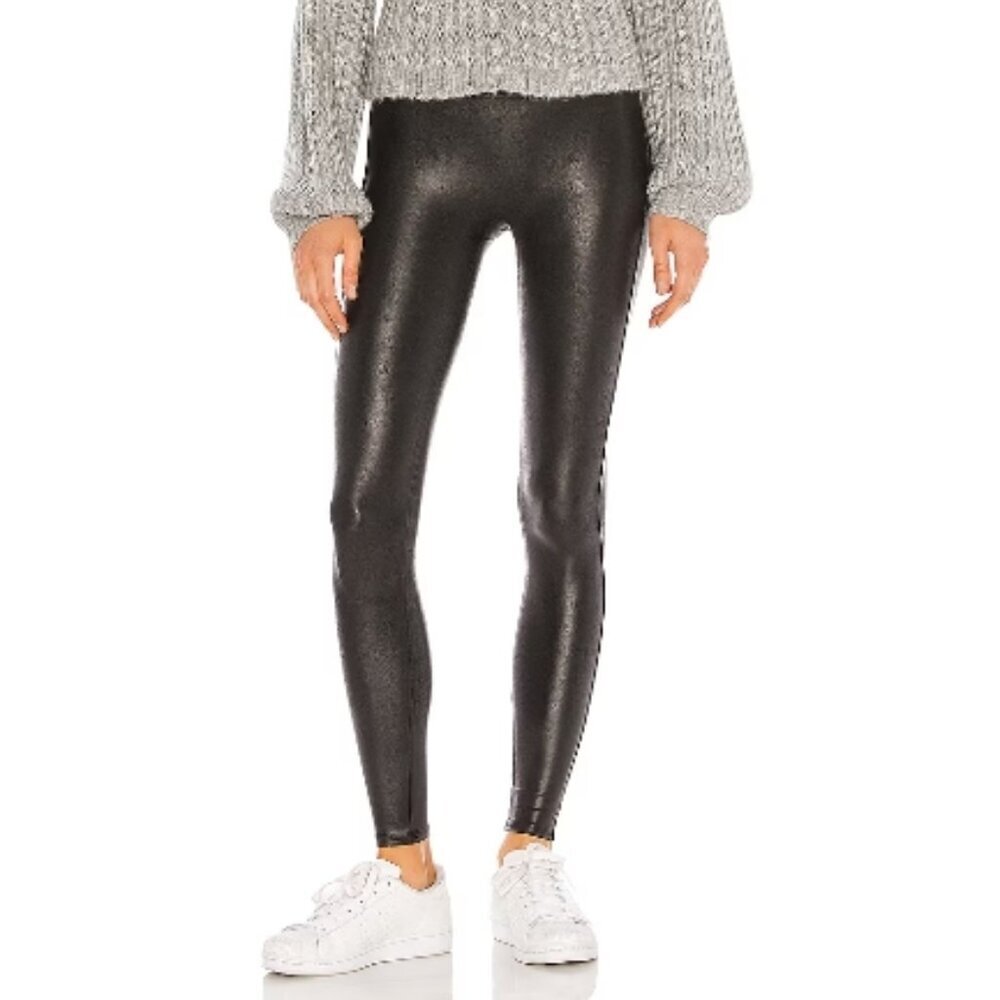 SPANX® Faux Leather Leggings – Small, Very Black (NWOT)